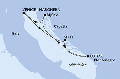 Mapa trasy rejsu