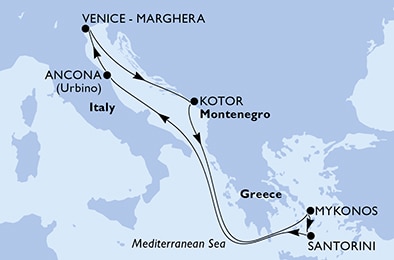 Mapa trasy rejsu