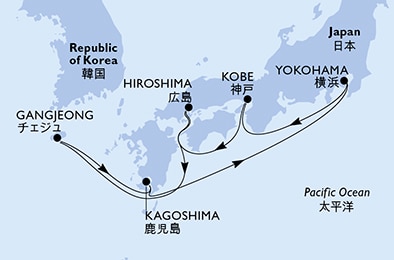Mapa trasy rejsu