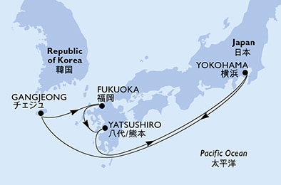 Mapa trasy rejsu