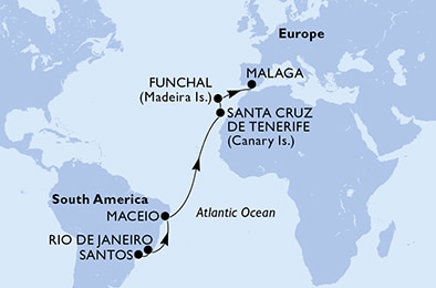 Mapa trasy rejsu