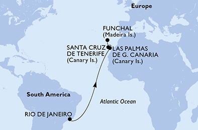 Mapa trasy rejsu