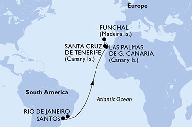 Mapa trasy rejsu