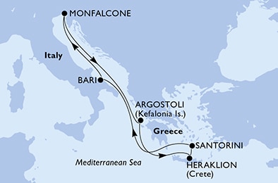 Mapa trasy rejsu