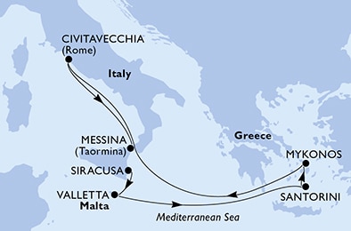 Mapa trasy rejsu