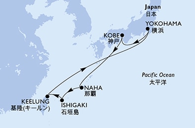 Mapa trasy rejsu