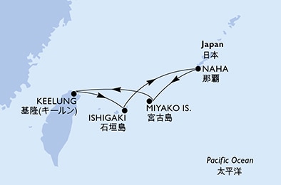 Mapa trasy rejsu