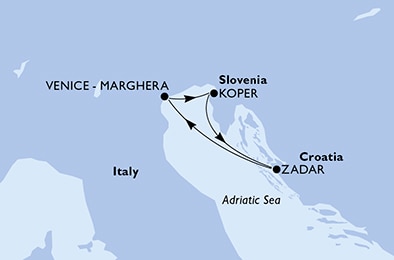 Mapa trasy rejsu