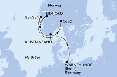 Mapa trasy rejsu