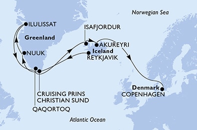 Mapa trasy rejsu