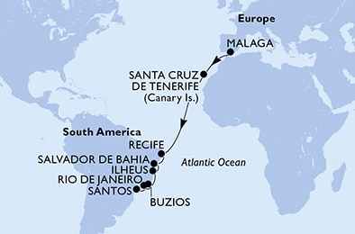 Mapa trasy rejsu