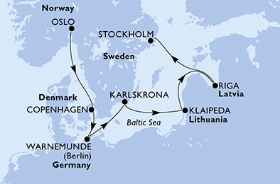 Mapa trasy rejsu