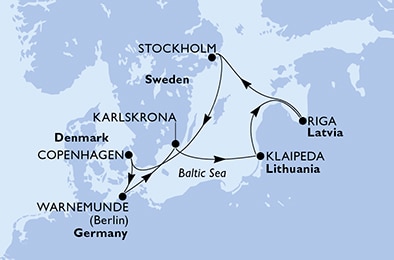 Mapa trasy rejsu