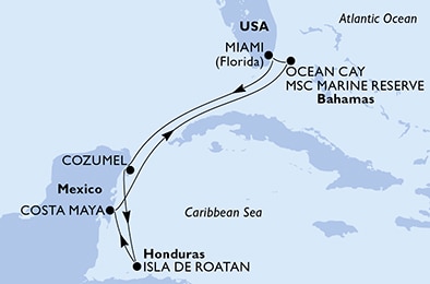 Mapa trasy rejsu