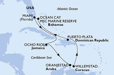 Mapa trasy rejsu