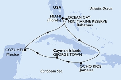 Mapa trasy rejsu