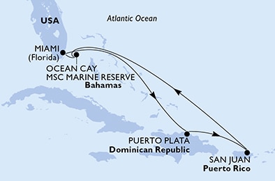 Mapa trasy rejsu