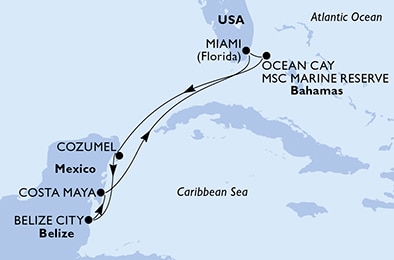 Mapa trasy rejsu