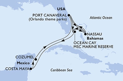 Mapa trasy rejsu