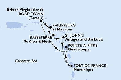 Mapa trasy rejsu