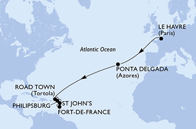 Mapa trasy rejsu