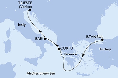 Mapa trasy rejsu
