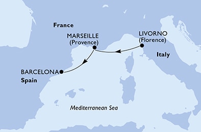 Mapa trasy rejsu