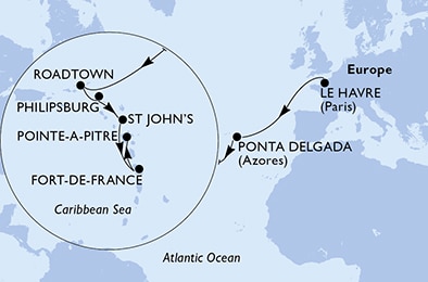 Mapa trasy rejsu