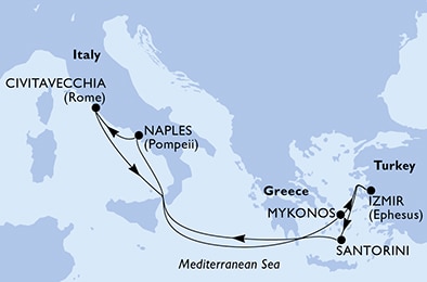 Mapa trasy rejsu