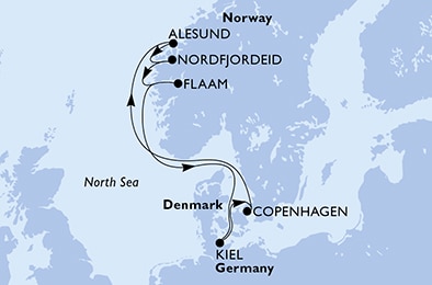 Mapa trasy rejsu