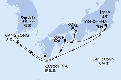 Mapa trasy rejsu