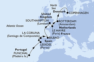 Mapa trasy rejsu