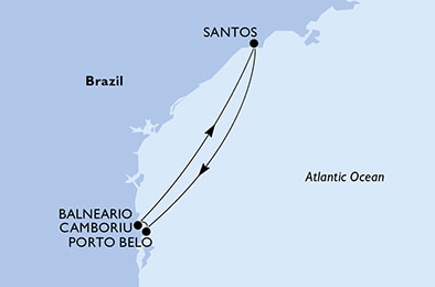 Mapa trasy rejsu