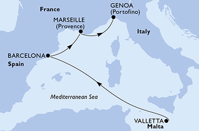 Mapa trasy rejsu