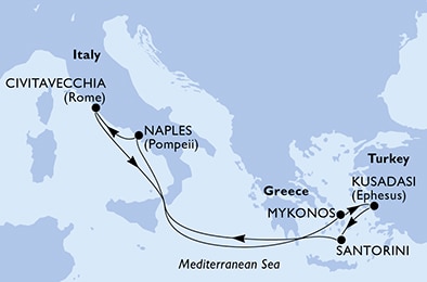 Mapa trasy rejsu