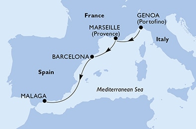 Mapa trasy rejsu