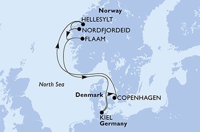 Mapa trasy rejsu