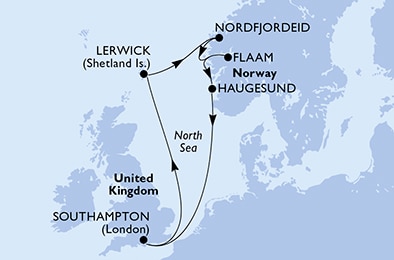 Mapa trasy rejsu