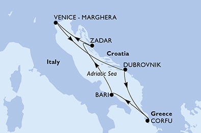 Mapa trasy rejsu