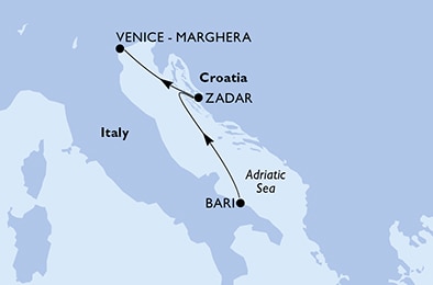 Mapa trasy rejsu