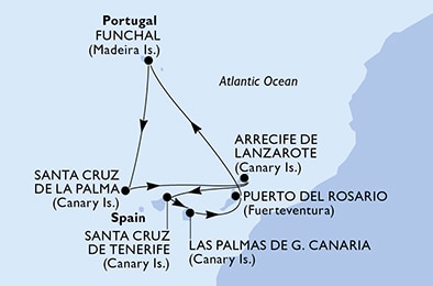 Mapa trasy rejsu