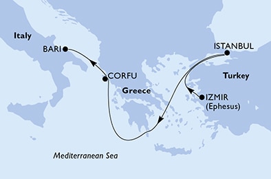 Mapa trasy rejsu