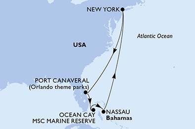 Mapa trasy rejsu