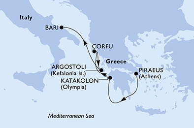 Mapa trasy rejsu