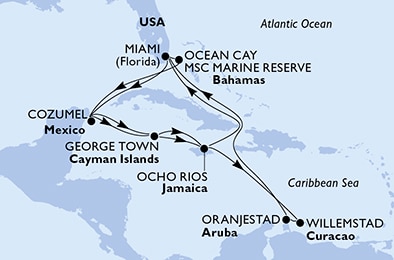Mapa trasy rejsu