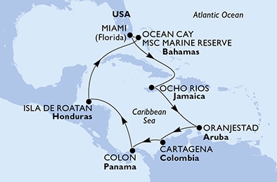 Mapa trasy rejsu