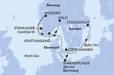 Mapa trasy rejsu