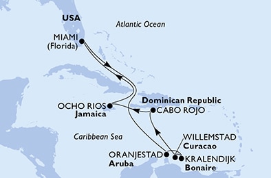 Mapa trasy rejsu