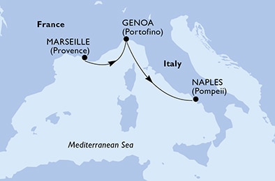 Mapa trasy rejsu