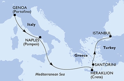 Mapa trasy rejsu